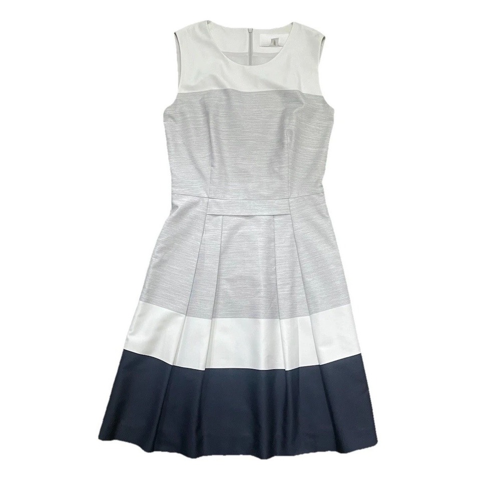 $545 HUGO BOSS Hinawa Colorblock Sheath Dress Fit And Flare Office Cocktail 2